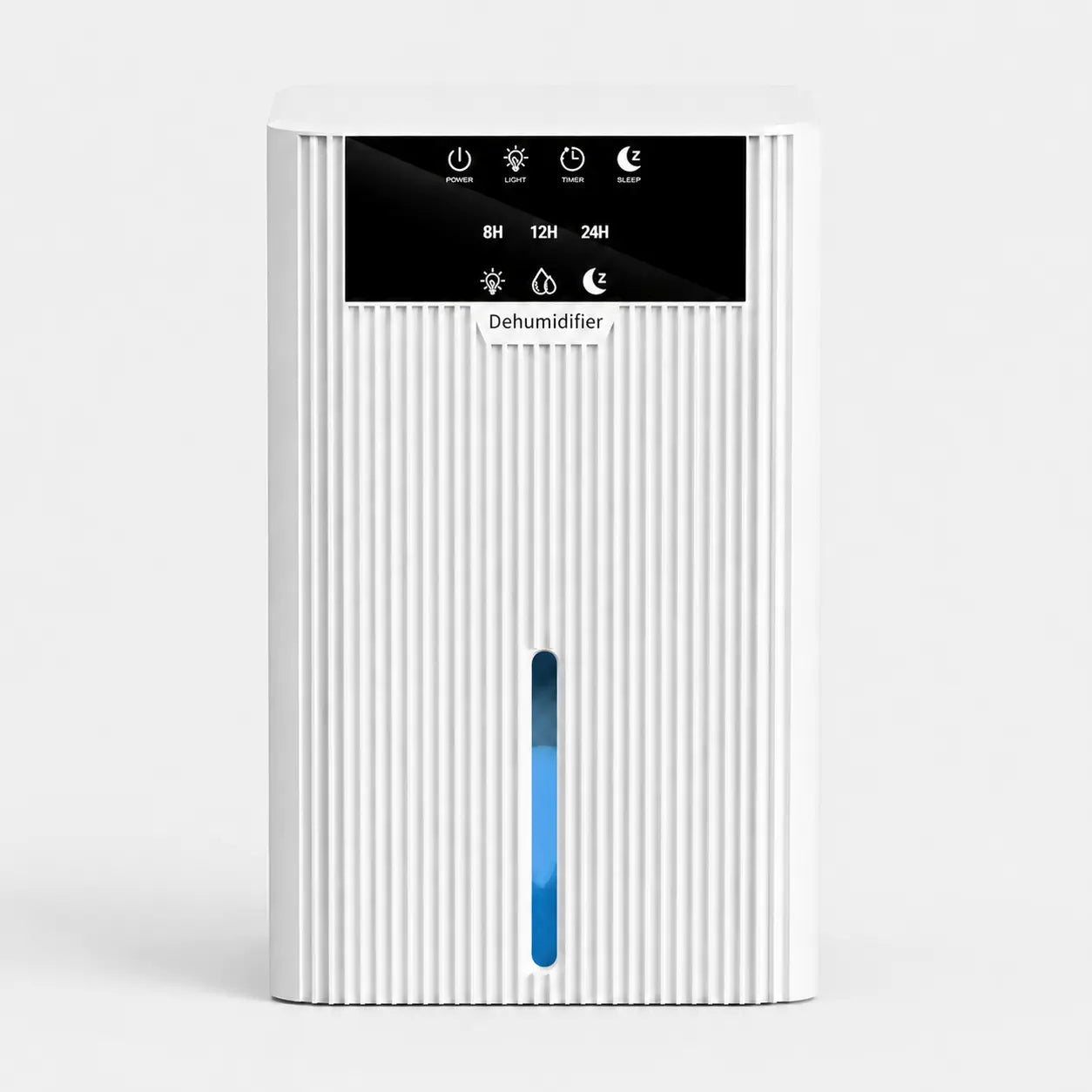 Déshumidificateur d’air Oléa Néris blanc, appareil moderne avec grille ventilée pour contrôler l’humidité intérieure.
