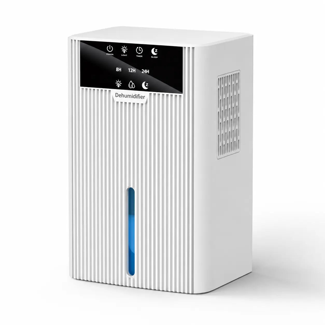 Déshumidificateur d’air Oléa Néris blanc, appareil compact pour éliminer l’humidité et purifier l’air intérieur.