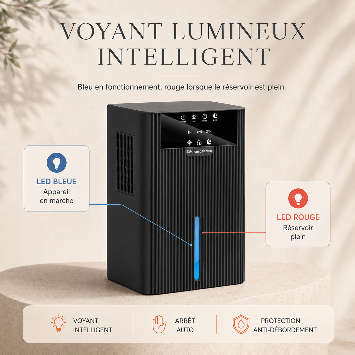 Déshumidificateur d’air Oléa Néris‎  –  Noir Oléa