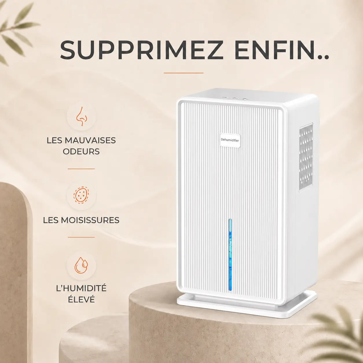 Déshumidificateur d’air silencieux Oléa Néris Max – Blanc Oléa