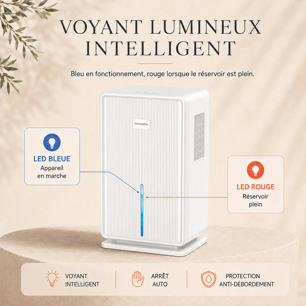 Déshumidificateur d’air silencieux Oléa Néris Max – Blanc Oléa