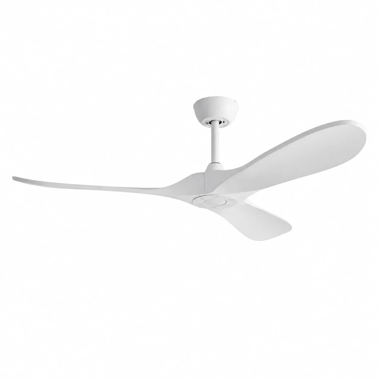 Ventilateur plafond réversible silencieux vintage - Blanc et ABS blanc Oléa