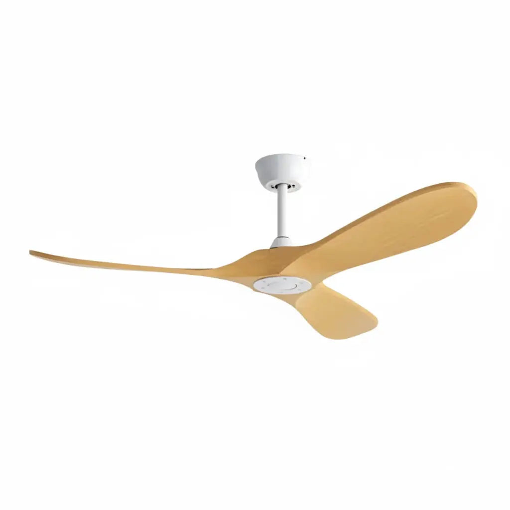 Ventilateur de plafond bois clair sans éclairage Oléa