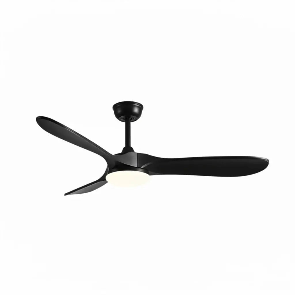 Ventilateur de plafond noir intégral avec éclairage LED Oléa