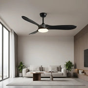 Ventilateur de plafond noir intégral silencieux avec éclairage LED