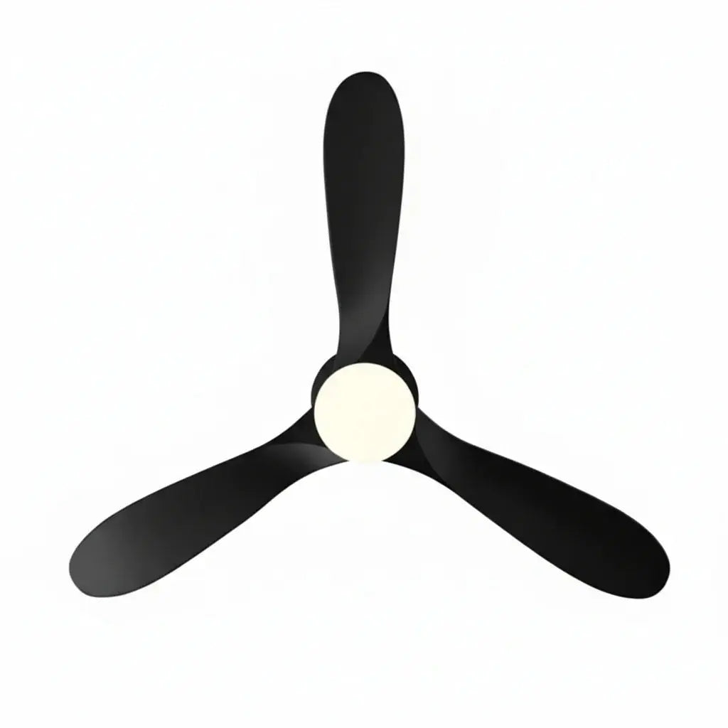Ventilateur de plafond noir intégral avec éclairage LED Oléa