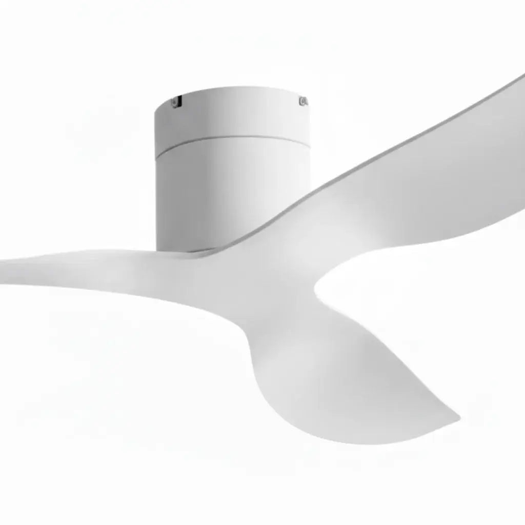 Ventilateur de plafond moteur DC ultra-plat blanc sans éclairage Oléa