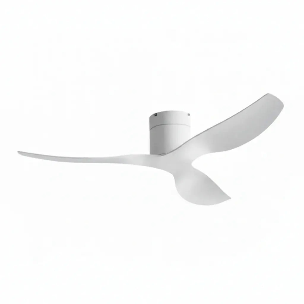 Ventilateur de plafond moteur DC ultra-plat blanc sans éclairage Oléa