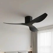 Ventilateur de plafond noir ultra-plat silencieux sans éclairage