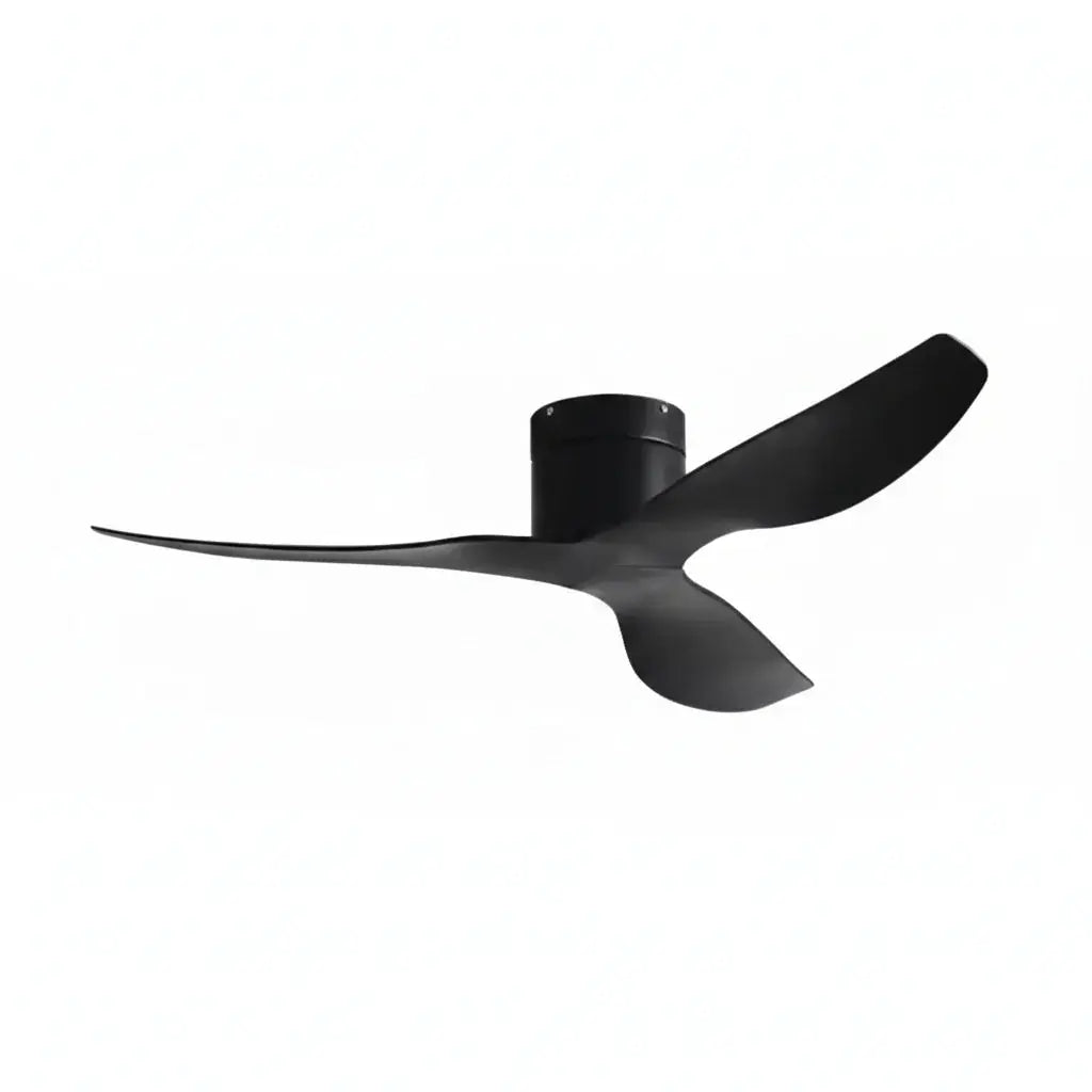 Ventilateur de plafond noir ultra-plat sans éclairage Oléa