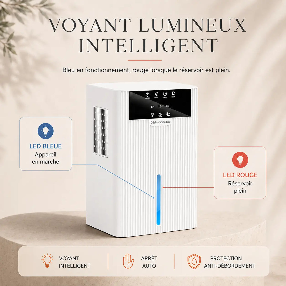 Déshumidificateur petite pièce Oléa Néris – Blanc Oléa
