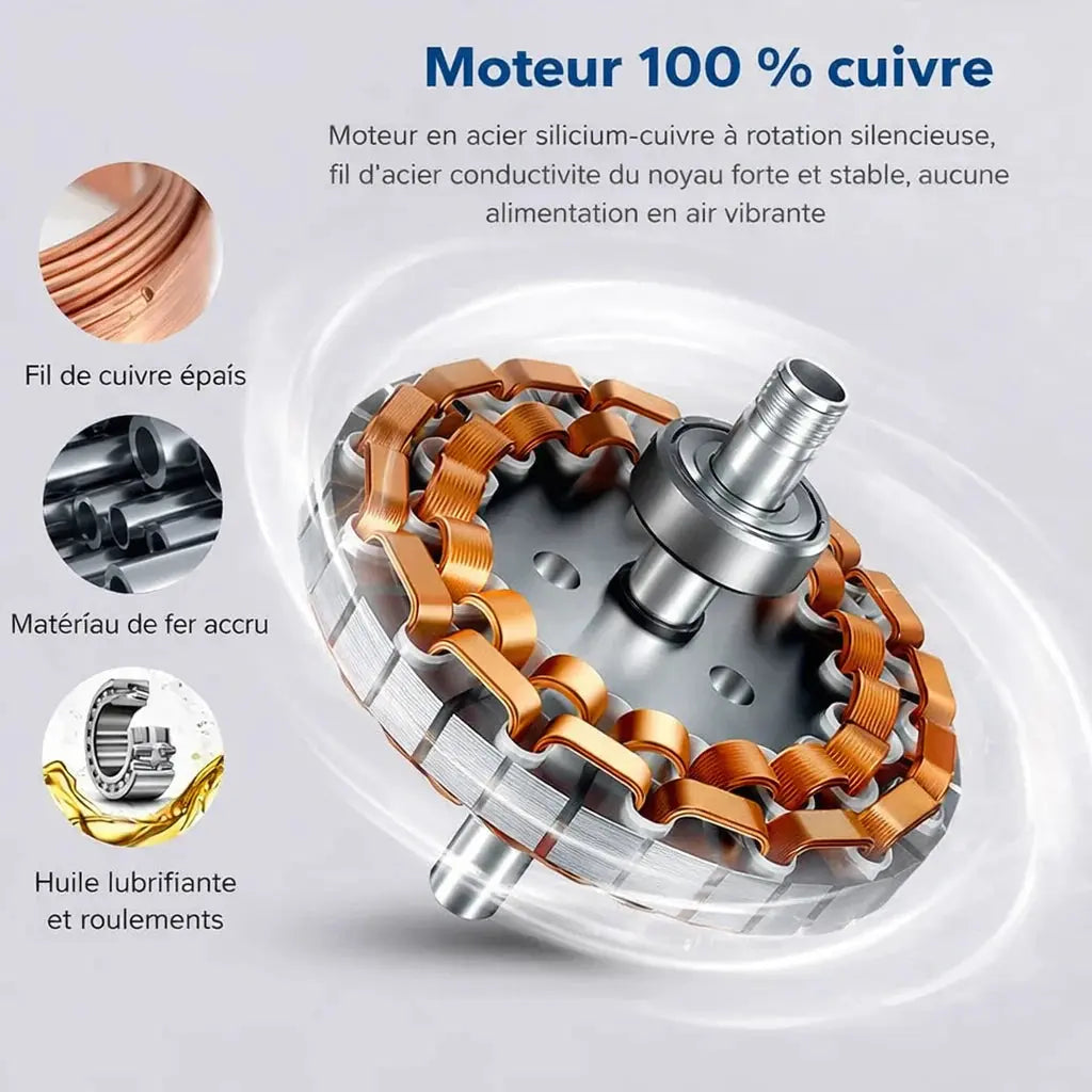 Ventilateur de plafond bois bas DC LED – Finition naturel et blanc Oléa