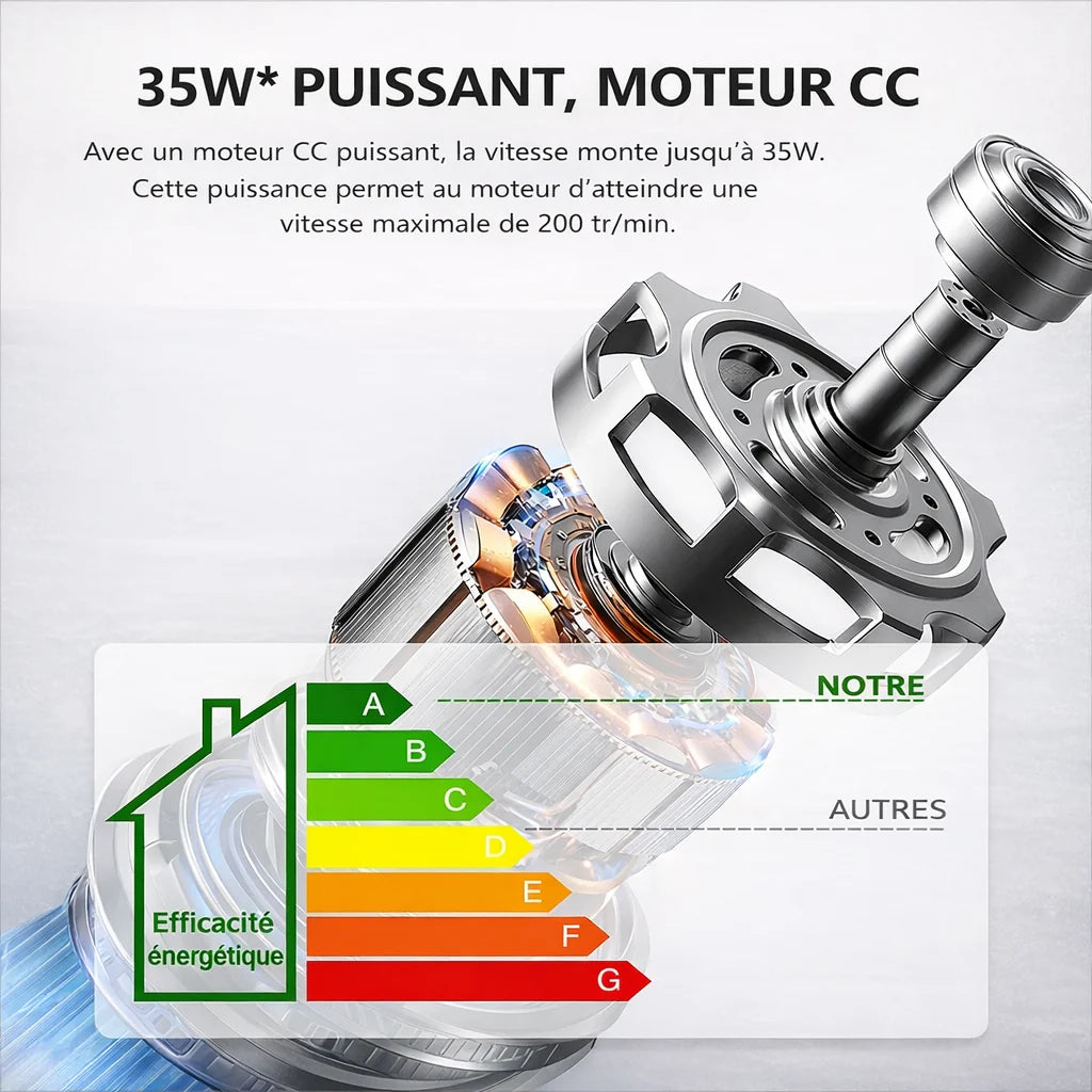 Ventilateur de plafond en bois massif foncé et gris Oléa