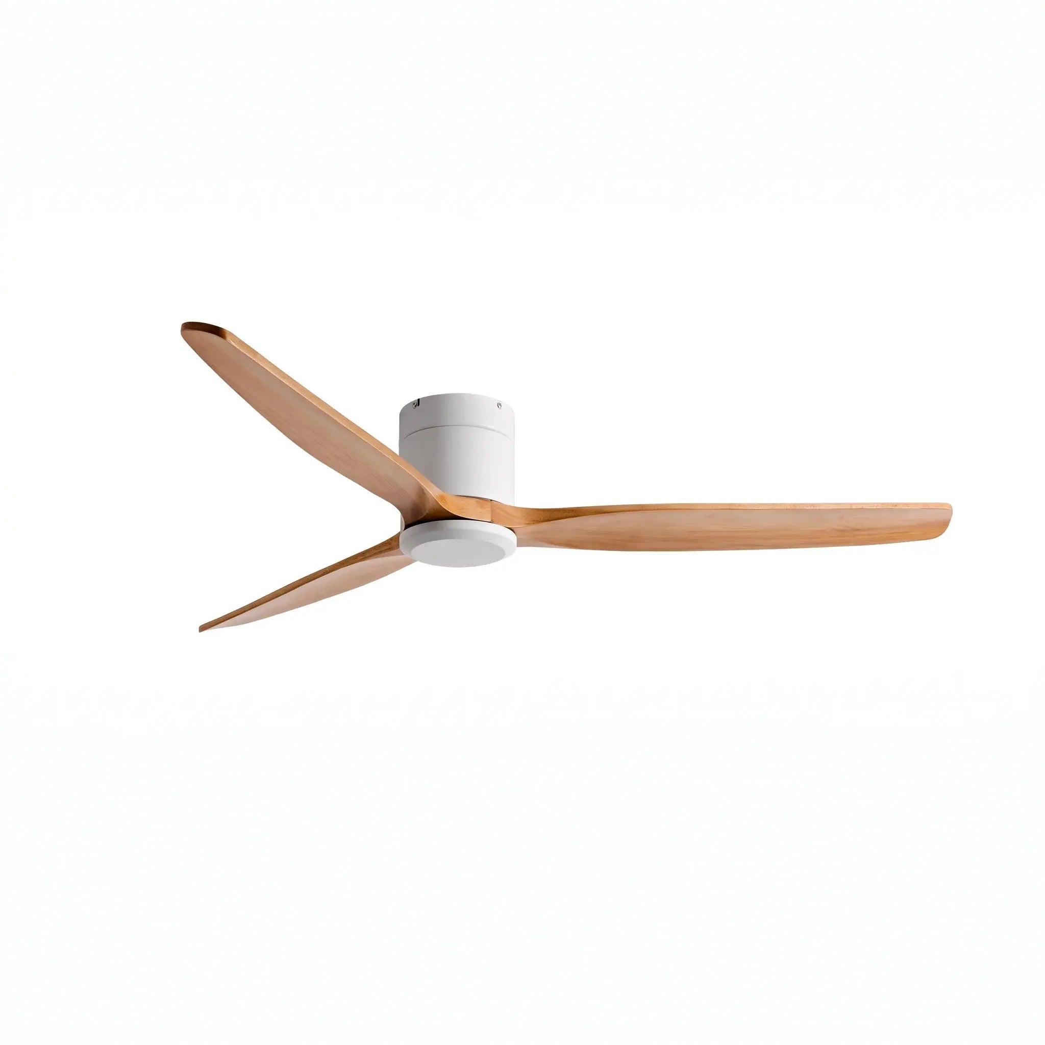Ventilateur de plafond silencieux blanc bois à profil bas silencieux DC