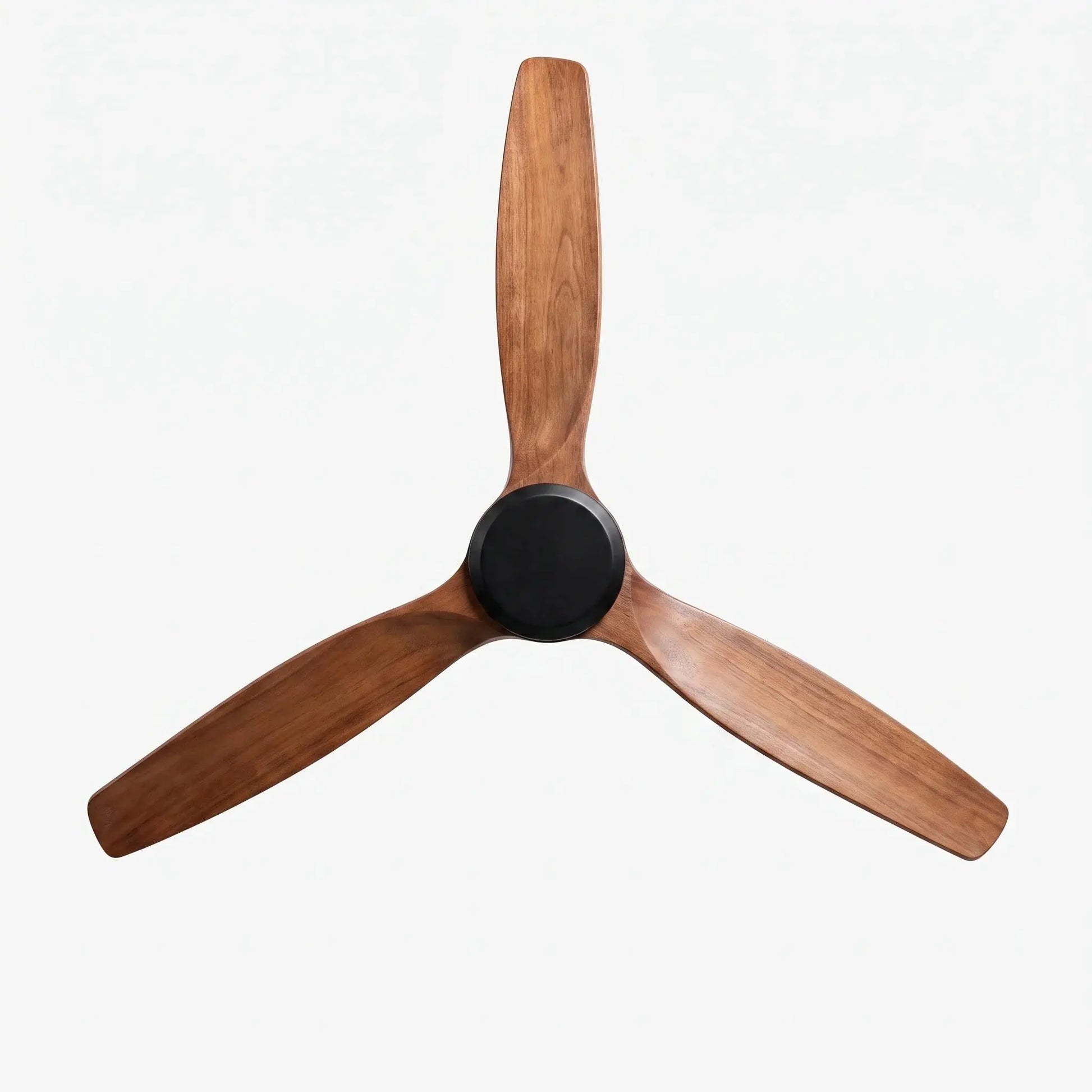 Ventilateur de plafond design noir bois bas silencieux DC Oléa