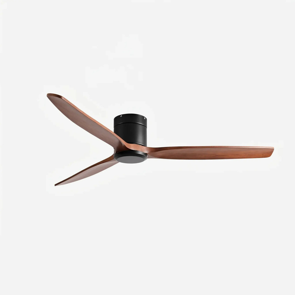 Ventilateur de plafond design noir bois bas silencieux DC Oléa