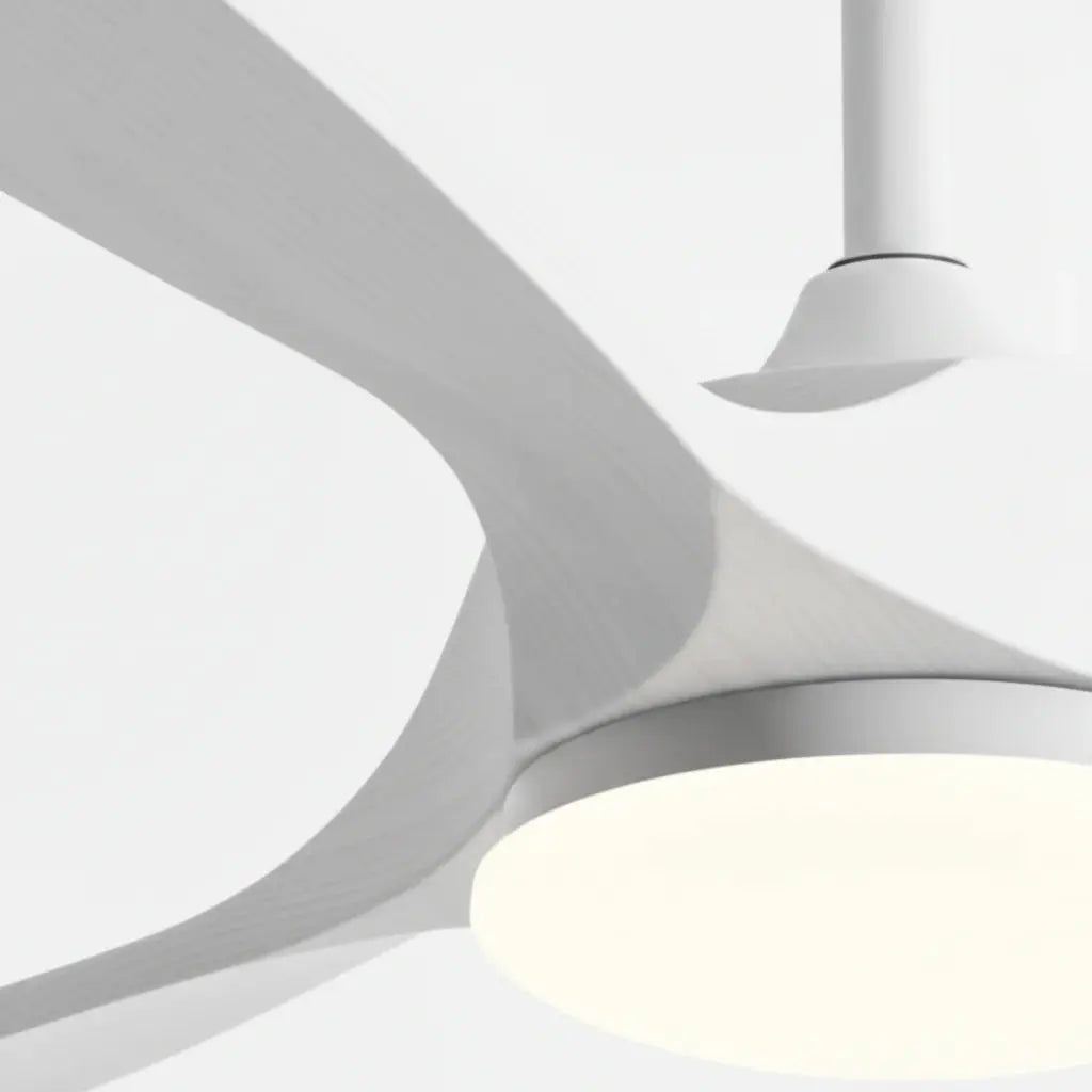 Ventilateur de plafond blanc avec télécommande et éclairage LED Oléa