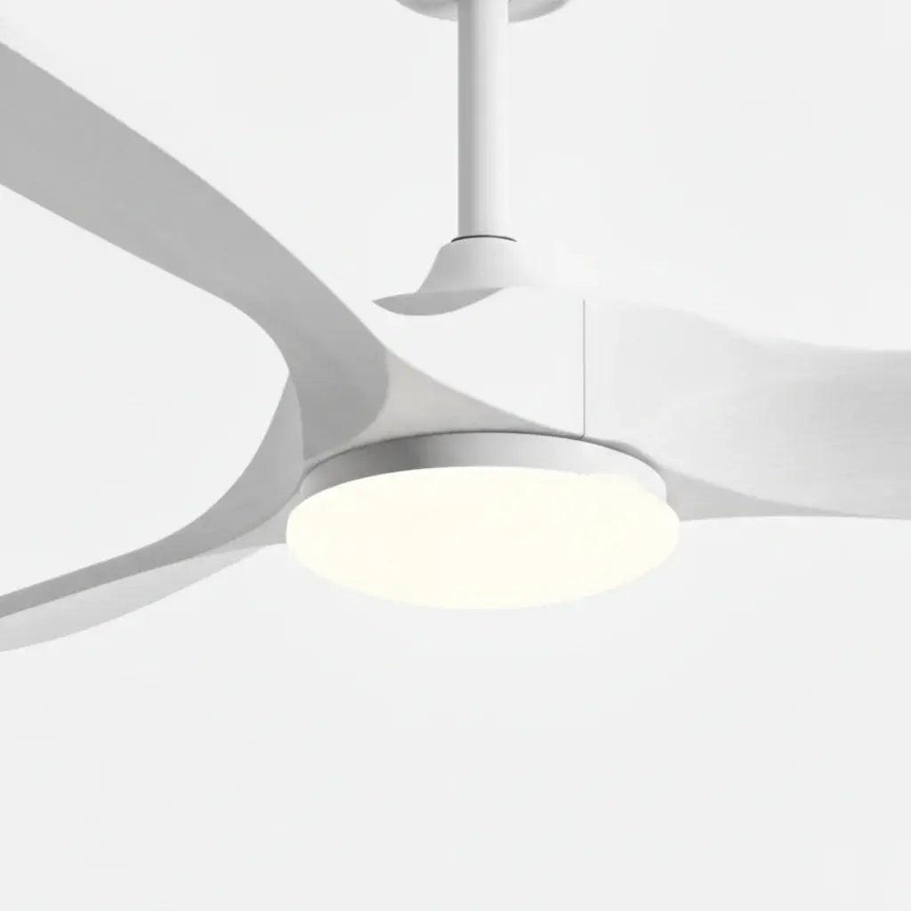 Ventilateur de plafond blanc avec télécommande et éclairage LED Oléa