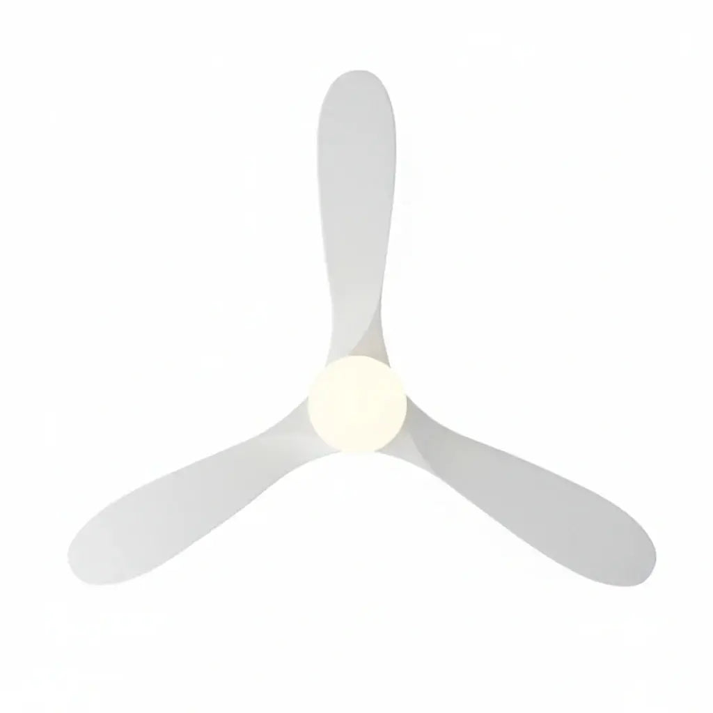 Ventilateur de plafond blanc avec télécommande et éclairage LED Oléa