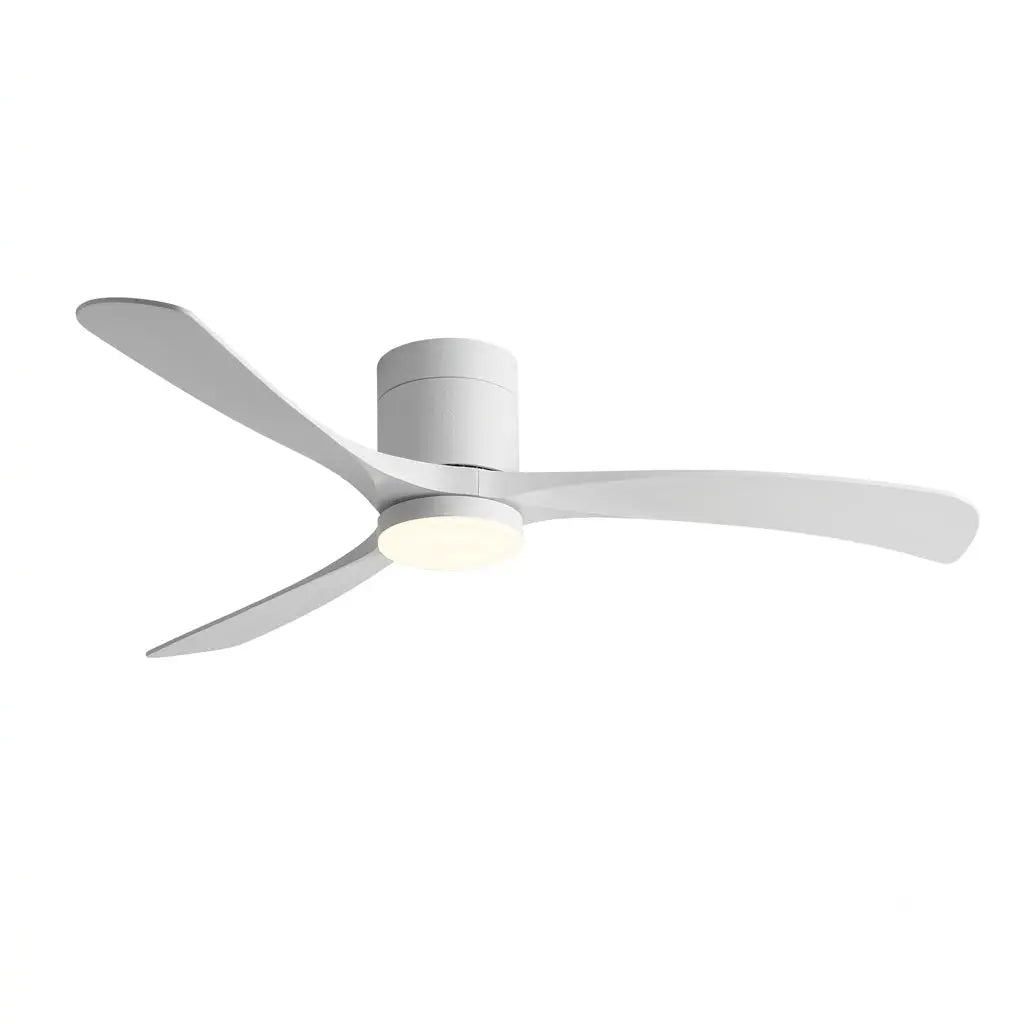 Ventilateur de plafond LED silencieux DC à pales techniques - Blanc Oléa