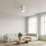 Ventilateur de plafond LED silencieux DC à pales techniques - Blanc