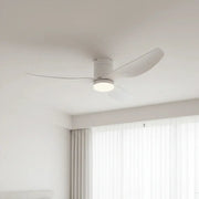 Ventilateur de plafond silencieux blanc ultra-plat avec éclairage LED